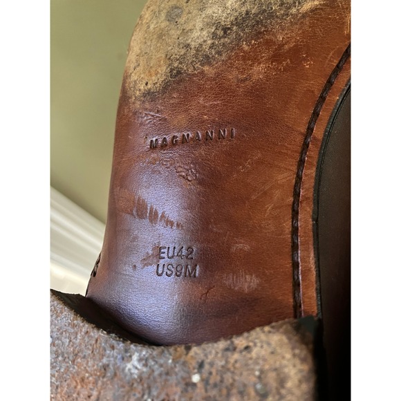 Magnanni Mens Brown Leather Penny Loafers Made in Spain Dress Shoes 9968 Size 9M main image 10
